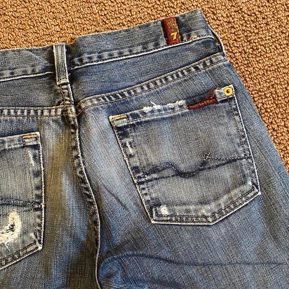 Luxe distressed finish 7 for all mankind jeans